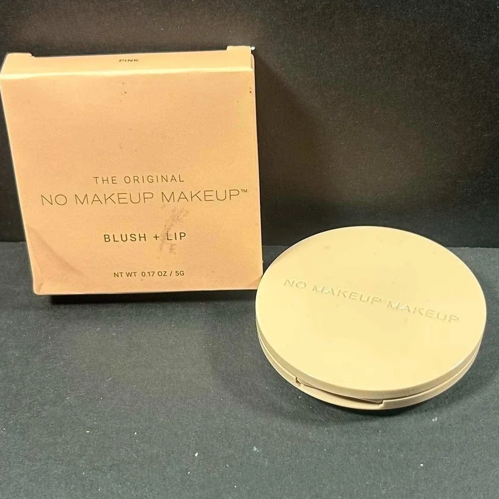No Makeup Makeup Blush + Lip Pink Cream Balm Compact 0.17oz